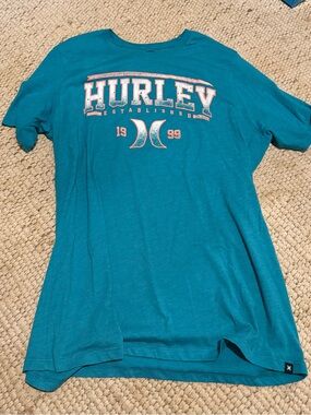 Hurley Teal Short Sleeve Logo Tee